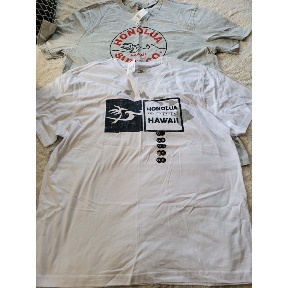 Two (2) Honolua Surf Hawaii T Shirt Bundle Mens 3XL NWT  One White and One Gray
